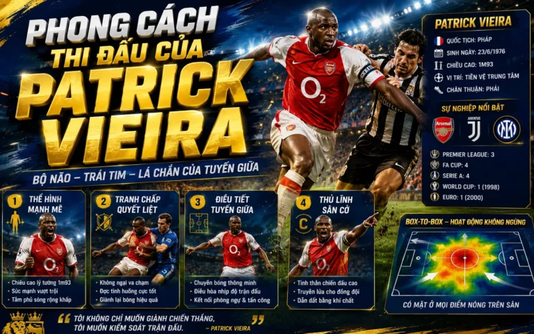 Patrick Vieira Là Ai Và Vì Sao Được Xem Là Huyền Thoại Bóng Đá Pháp